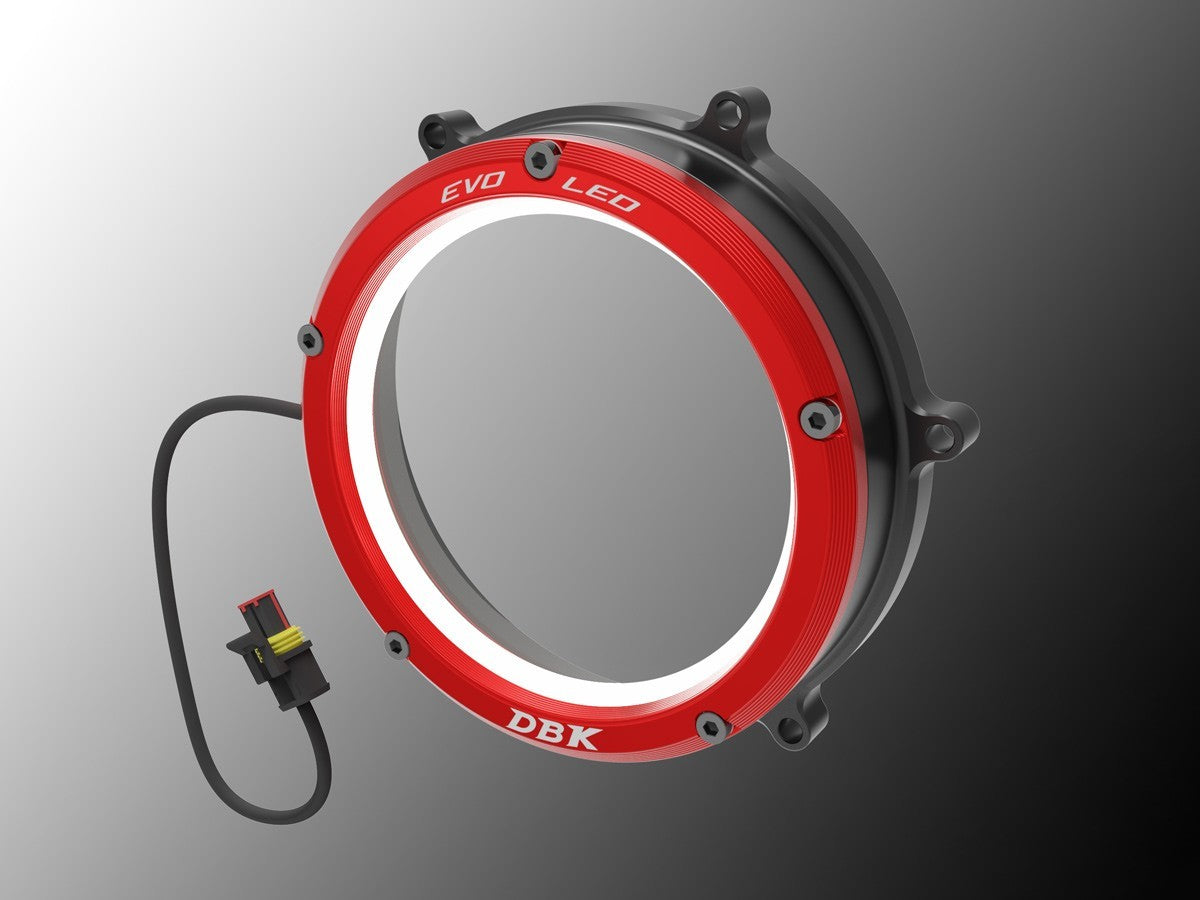 DBK DUCABIKE CC1199L02 Ducati Panigale / Streetfighter V2 Clear Clutch Cover "Evo LED" – Accessories in the Motodeal Motorcycle Aftermarket Accessories and Parts Online Shop