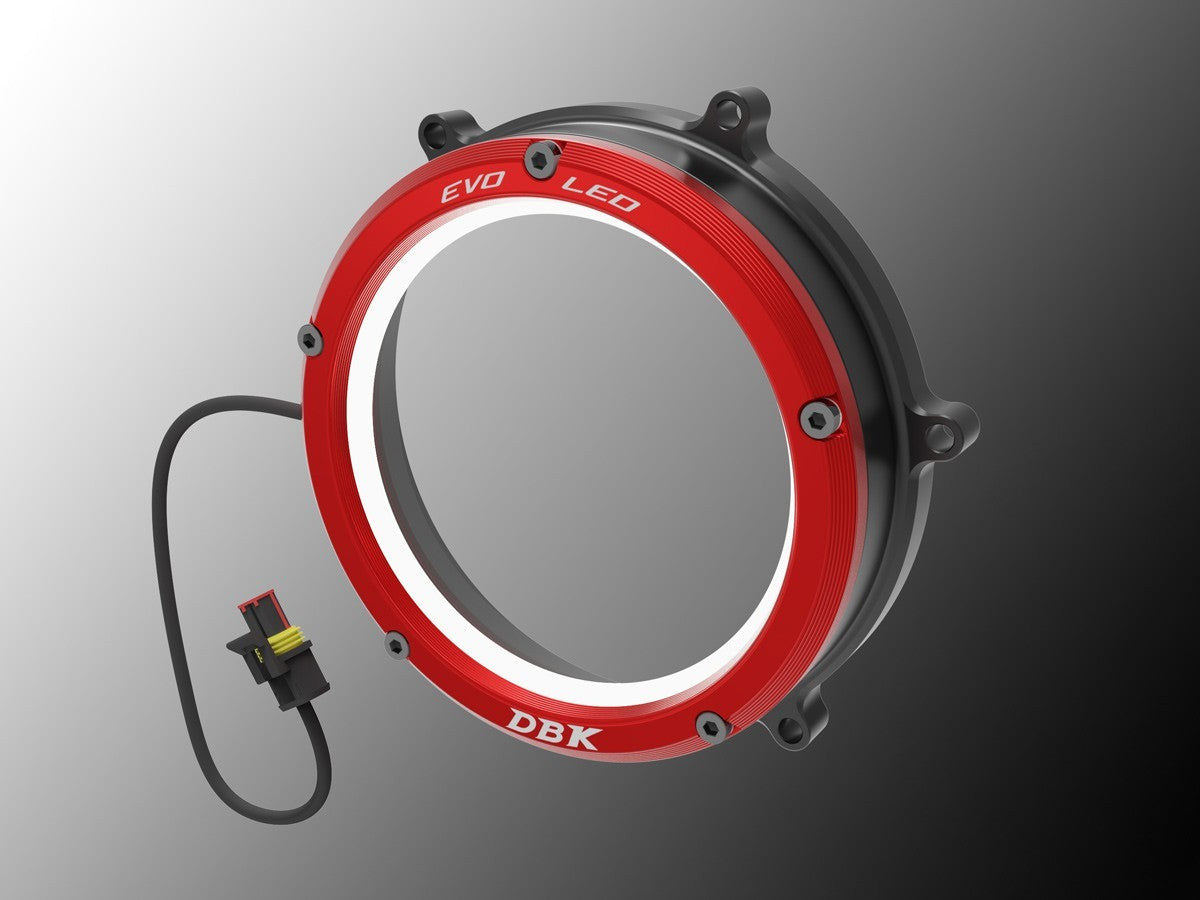 DBK DUCABIKE CC1199L02 Ducati Panigale / Streetfighter V2 Clear Clutch Cover "Evo LED" – Accessories in the Motodeal Motorcycle Aftermarket Accessories and Parts Online Shop