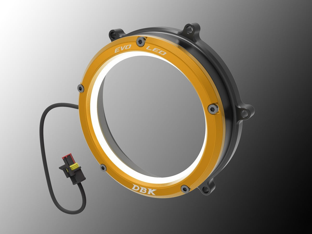 DBK DUCABIKE CC1199L02 Ducati Panigale / Streetfighter V2 Clear Clutch Cover "Evo LED" – Accessories in the Motodeal Motorcycle Aftermarket Accessories and Parts Online Shop