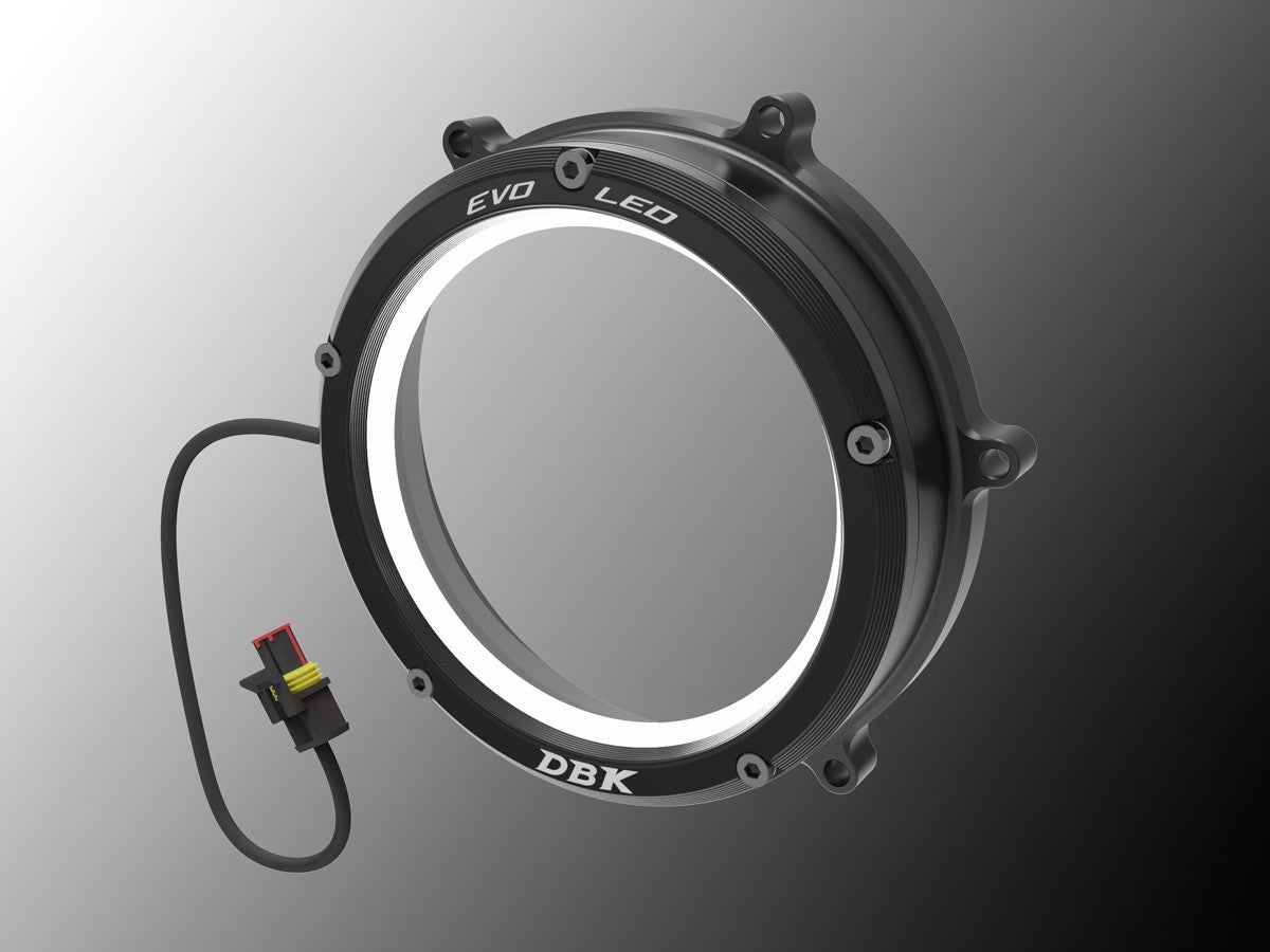 DBK DUCABIKE CC1199L02 Ducati Panigale / Streetfighter V2 Clear Clutch Cover "Evo LED" – Accessories in the Motodeal Motorcycle Aftermarket Accessories and Parts Online Shop