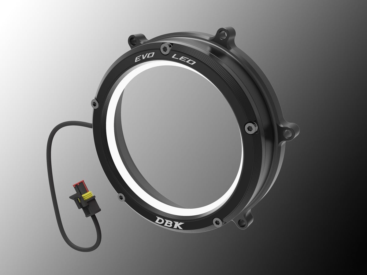 DBK DUCABIKE CC1199L02 Ducati Panigale / Streetfighter V2 Clear Clutch Cover "Evo LED" – Accessories in the Motodeal Motorcycle Aftermarket Accessories and Parts Online Shop