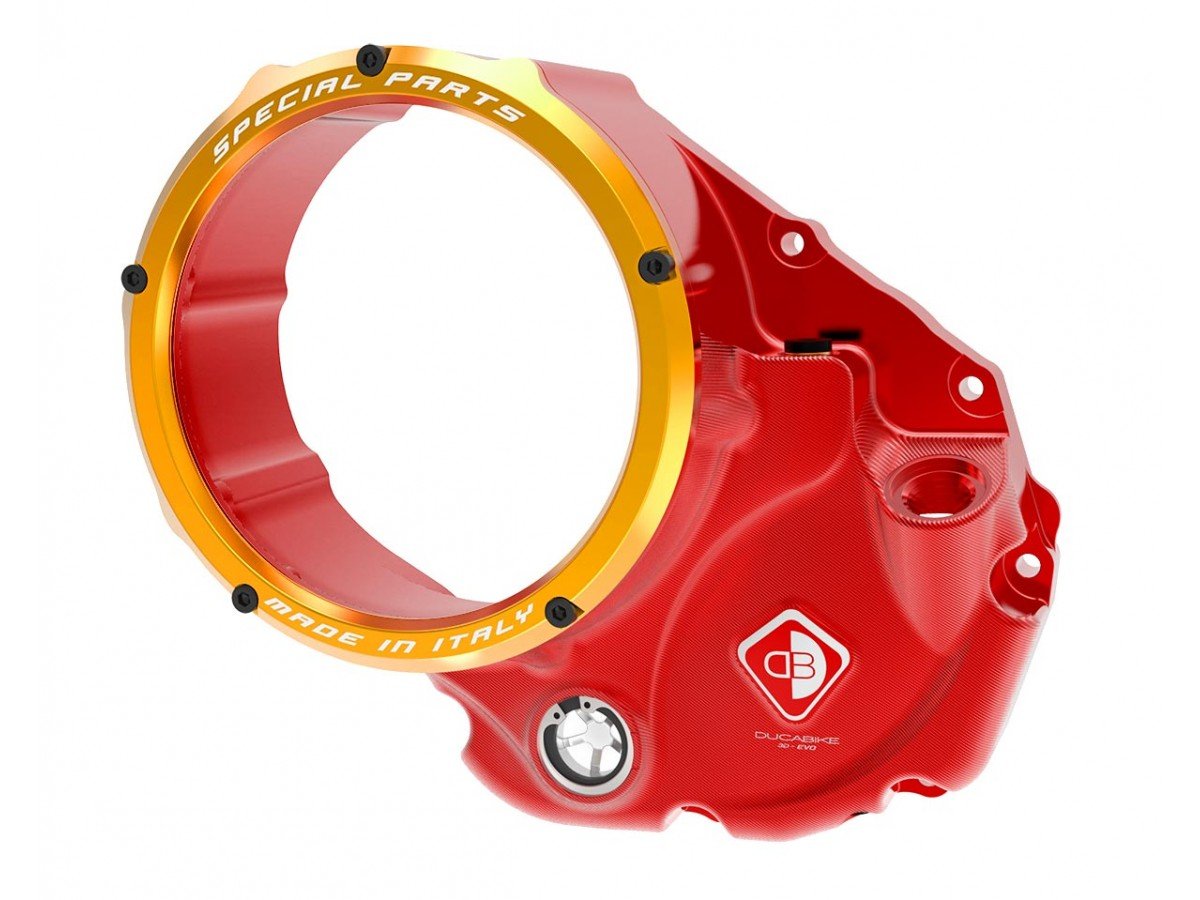 CCDV05 - DUCABIKE Ducati Oil Bath Clear Clutch Cover "3D Evo" – Accessories in the Motodeal Motorcycle Aftermarket Accessories and Parts Online Shop