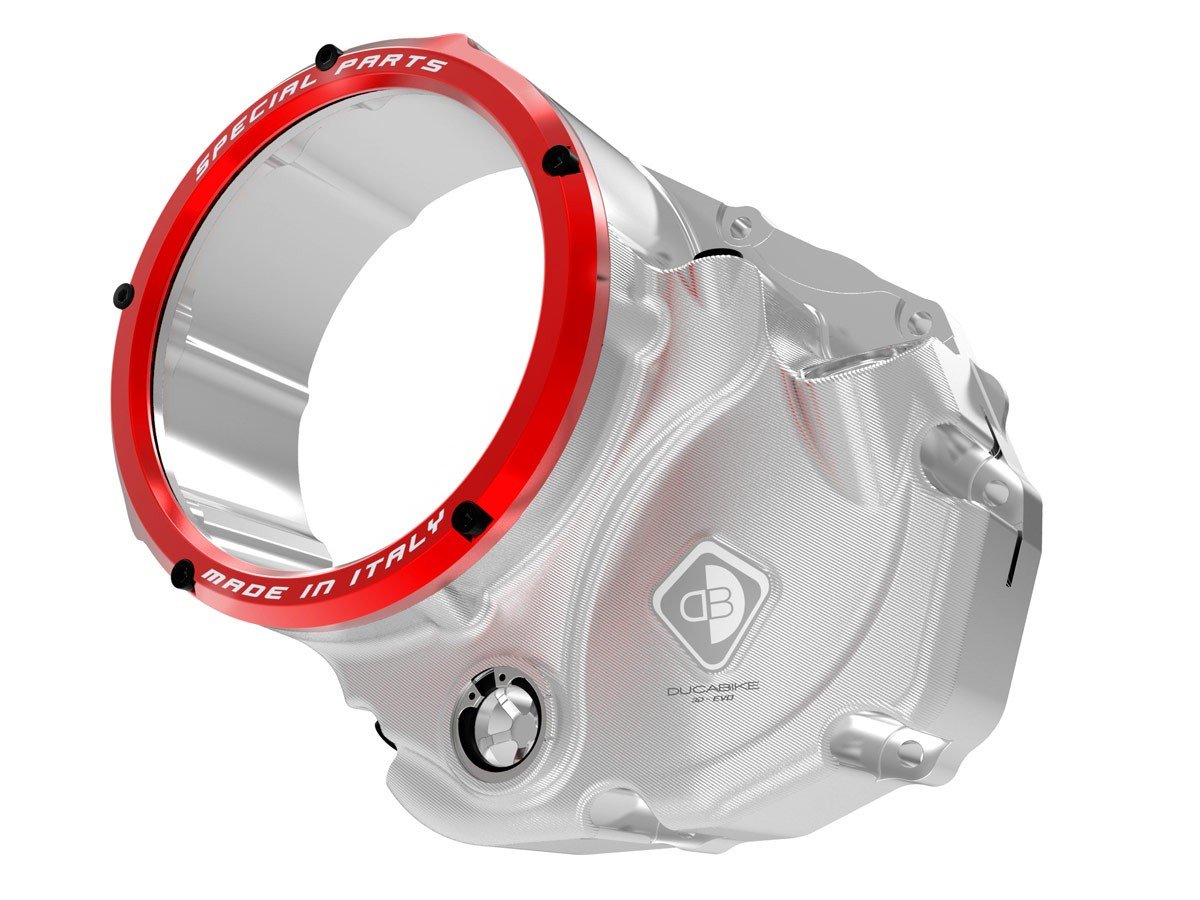 CCDV06 - DUCABIKE Ducati Oil Bath Clear Clutch Cover "3D Evo" – Accessories in the Motodeal Motorcycle Aftermarket Accessories and Parts Online Shop