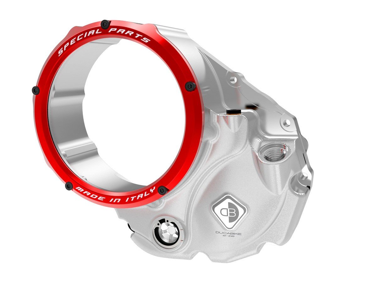 CCDV06 - DUCABIKE Ducati Oil Bath Clear Clutch Cover "3D Evo" – Accessories in the Motodeal Motorcycle Aftermarket Accessories and Parts Online Shop