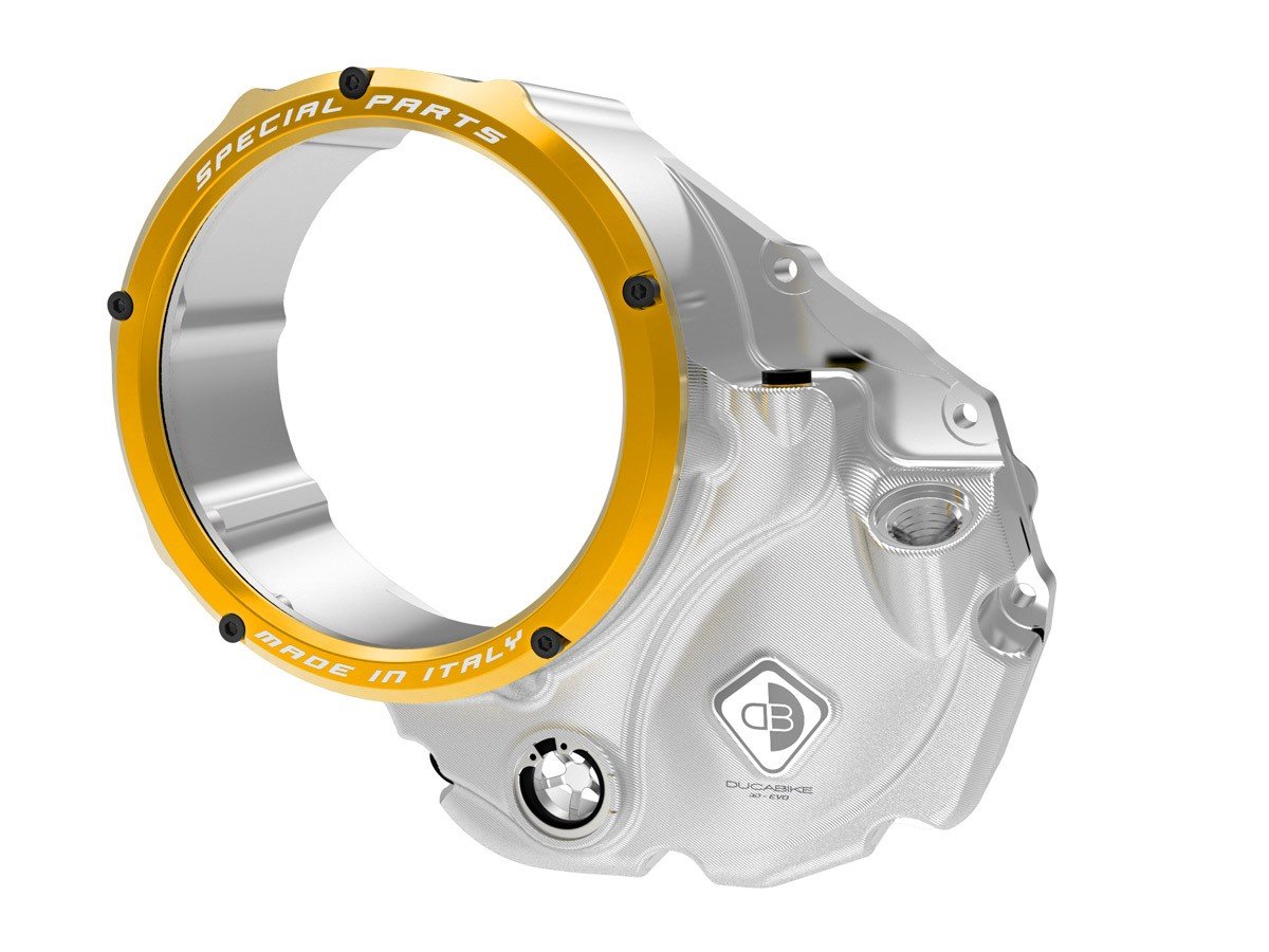 CCDV06 - DUCABIKE Ducati Oil Bath Clear Clutch Cover "3D Evo" – Accessories in the Motodeal Motorcycle Aftermarket Accessories and Parts Online Shop