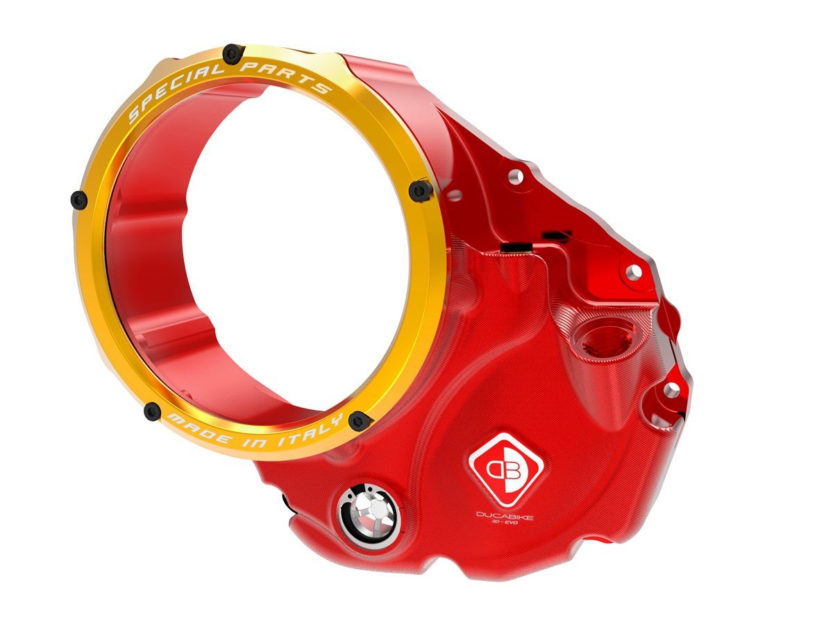 CCDV06 - DUCABIKE Ducati Oil Bath Clear Clutch Cover "3D Evo" – Accessories in the Motodeal Motorcycle Aftermarket Accessories and Parts Online Shop
