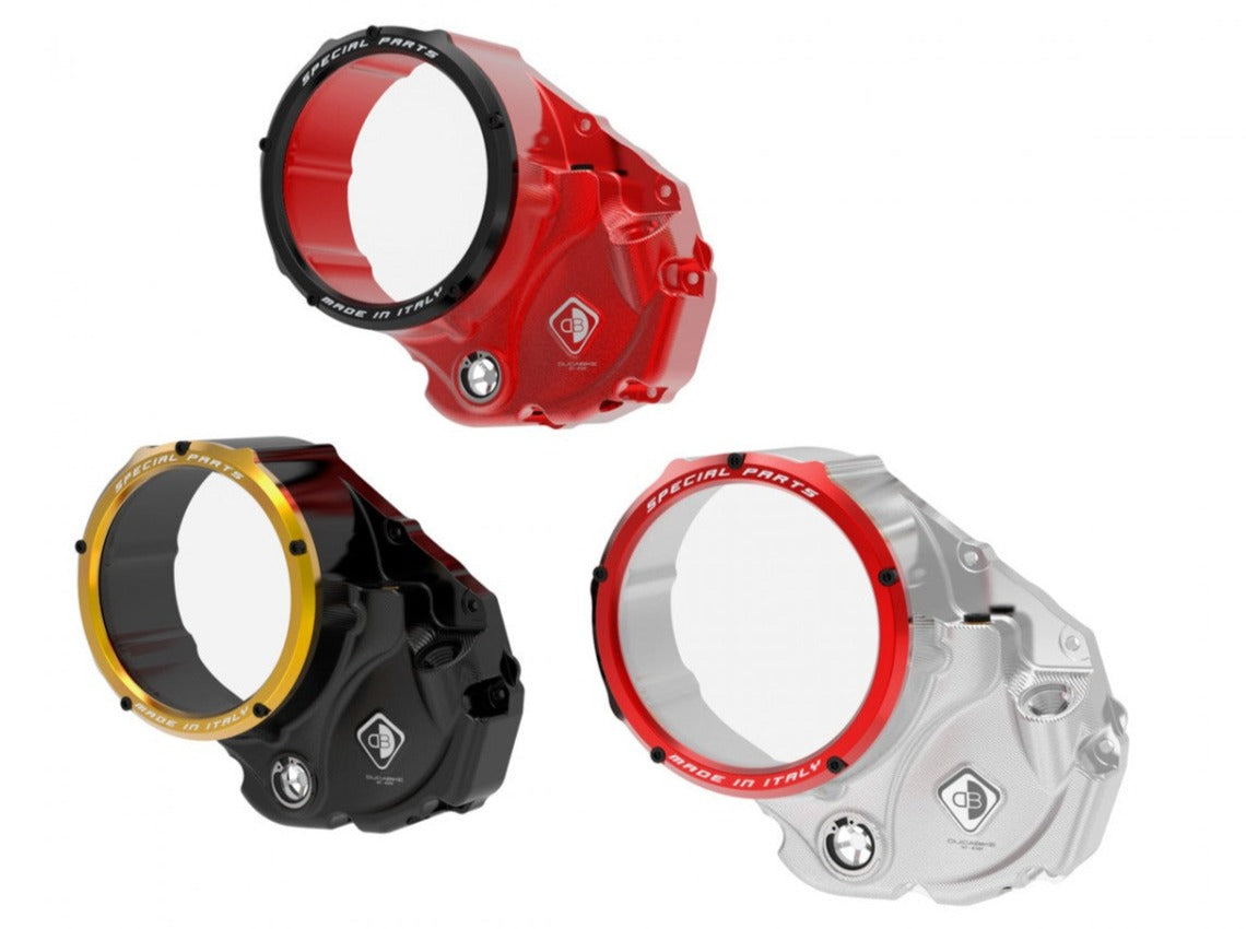 CCDV10 - DUCABIKE Ducati Oil Bath Clear Clutch Cover "3D Evo" – Accessories in the Motodeal Motorcycle Aftermarket Accessories and Parts Online Shop