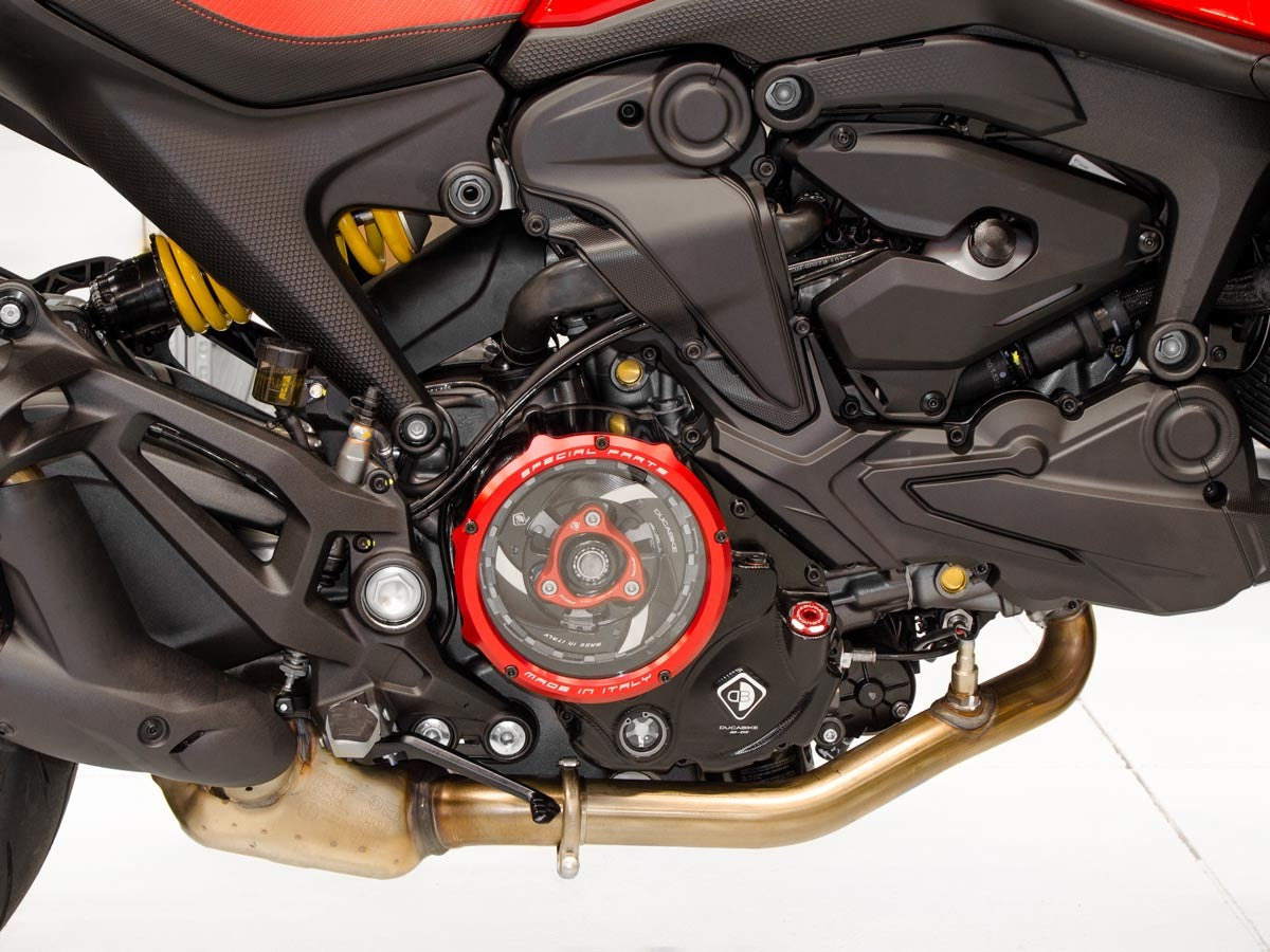CCDV10 - DUCABIKE Ducati Oil Bath Clear Clutch Cover "3D Evo" – Accessories in the Motodeal Motorcycle Aftermarket Accessories and Parts Online Shop