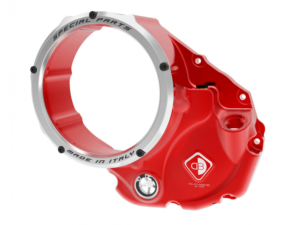 CCDV10 - DUCABIKE Ducati Oil Bath Clear Clutch Cover "3D Evo" – Accessories in the Motodeal Motorcycle Aftermarket Accessories and Parts Online Shop