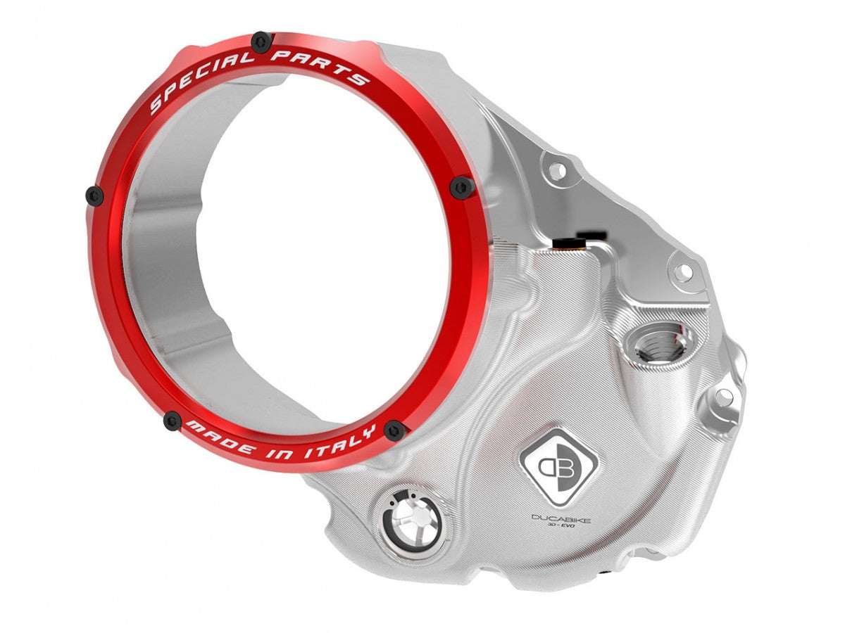 CCDV10 - DUCABIKE Ducati Oil Bath Clear Clutch Cover "3D Evo" – Accessories in the Motodeal Motorcycle Aftermarket Accessories and Parts Online Shop