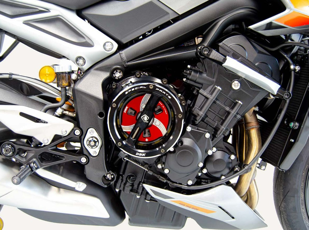 CCDV13 - DBK Triumph Street Triple 765 (2017+) Clear Clutch Cover Oil Bath 3D-EVO – Accessories in the Motodeal Motorcycle Aftermarket Accessories and Parts Online Shop