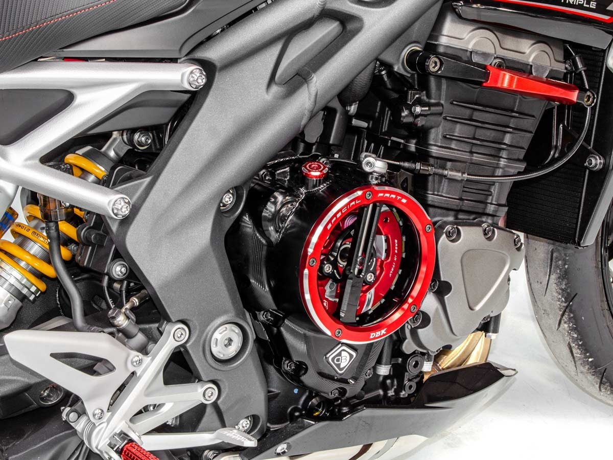DBK DUCABIKE CCDV16 Triumph Clear Clutch Cover Oil Bath "3D EVO LED" – Accessories in the Motodeal Motorcycle Aftermarket Accessories and Parts Online Shop