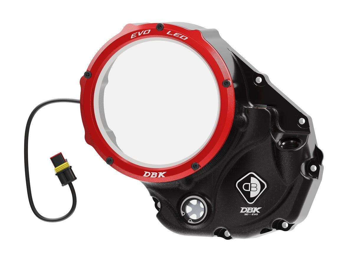 DBK DUCABIKE CCDVL04 Ducati Clear Clutch Cover "Evo LED" – Accessories in the Motodeal Motorcycle Aftermarket Accessories and Parts Online Shop