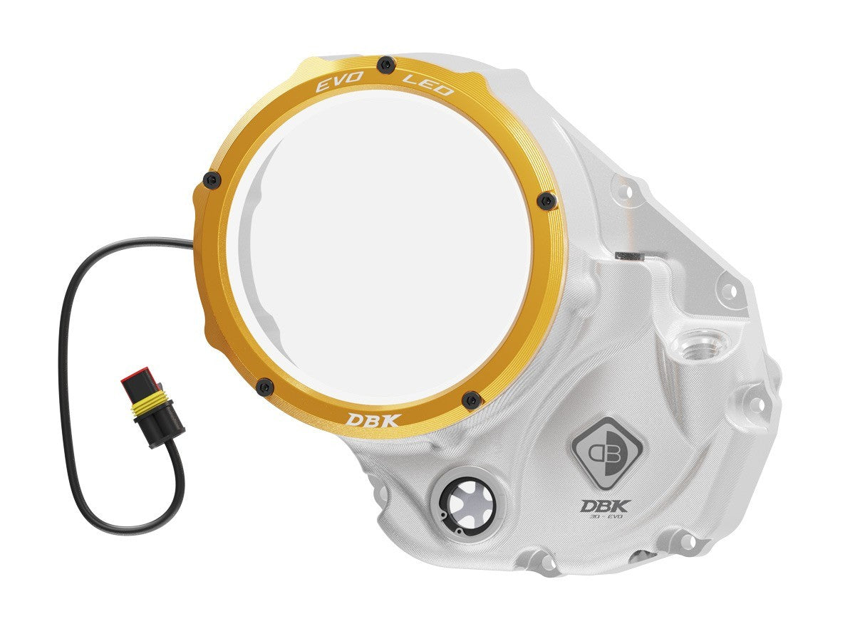 DBK DUCABIKE CCDVL05 Ducati Clear Clutch Cover "Evo LED" – Accessories in the Motodeal Motorcycle Aftermarket Accessories and Parts Online Shop