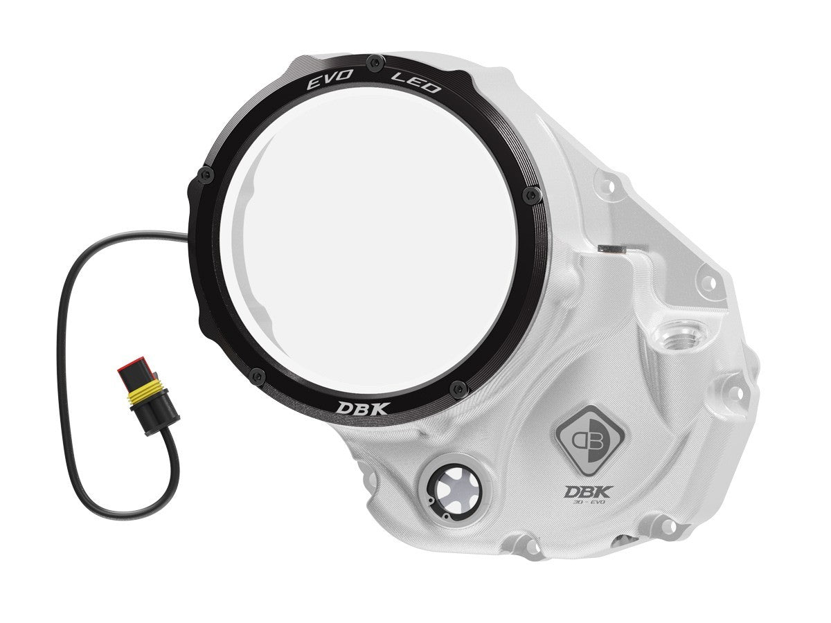 DBK DUCABIKE CCDVL05 Ducati Clear Clutch Cover "Evo LED" – Accessories in the Motodeal Motorcycle Aftermarket Accessories and Parts Online Shop