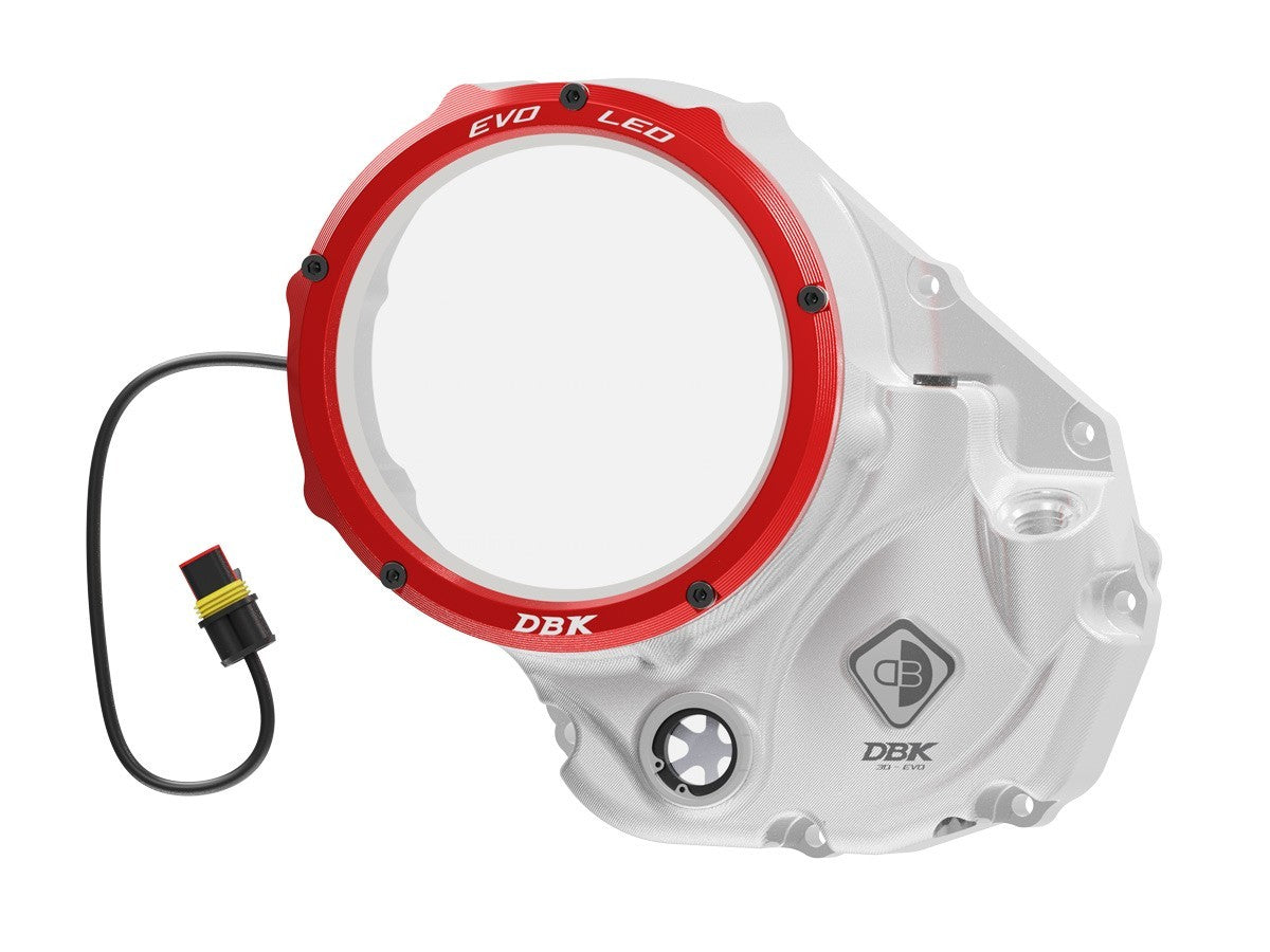 DBK DUCABIKE CCDVL06 Ducati Clear Clutch Cover "Evo LED" – Accessories in the Motodeal Motorcycle Aftermarket Accessories and Parts Online Shop