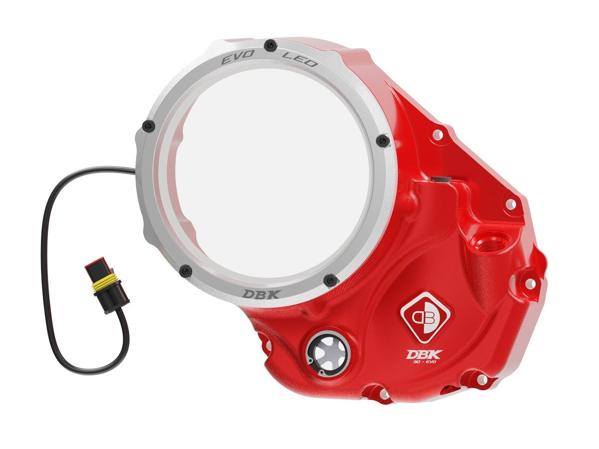 DBK DUCABIKE CCDVL10 Ducati Clear Clutch Cover "Evo LED" – Accessories in the Motodeal Motorcycle Aftermarket Accessories and Parts Online Shop