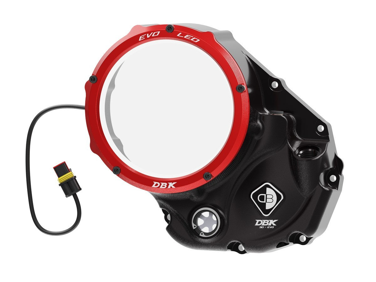 DBK DUCABIKE CCDVL10 Ducati Clear Clutch Cover "Evo LED" – Accessories in the Motodeal Motorcycle Aftermarket Accessories and Parts Online Shop