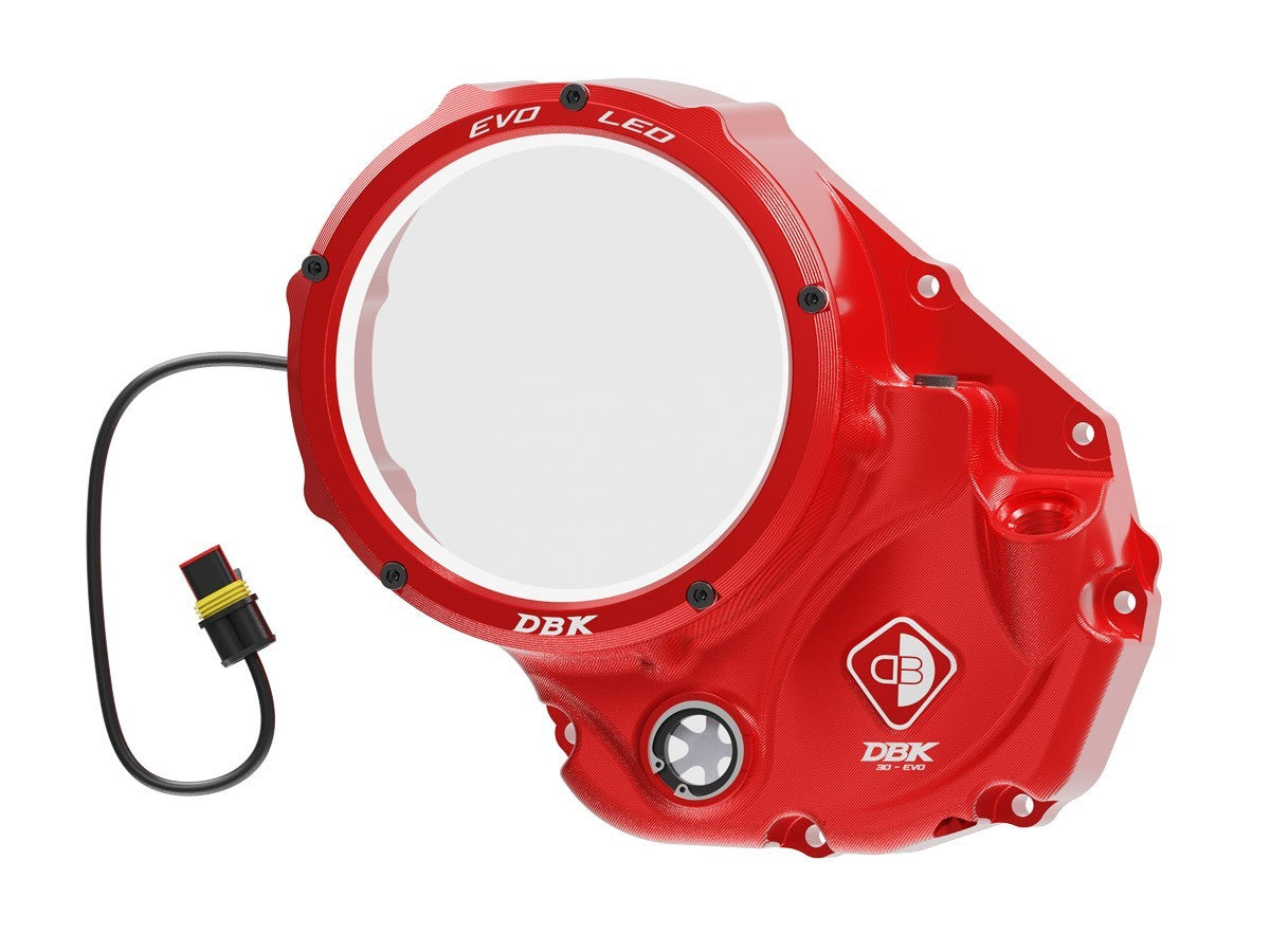 DBK DUCABIKE CCDVL10 Ducati Clear Clutch Cover "Evo LED" – Accessories in the Motodeal Motorcycle Aftermarket Accessories and Parts Online Shop