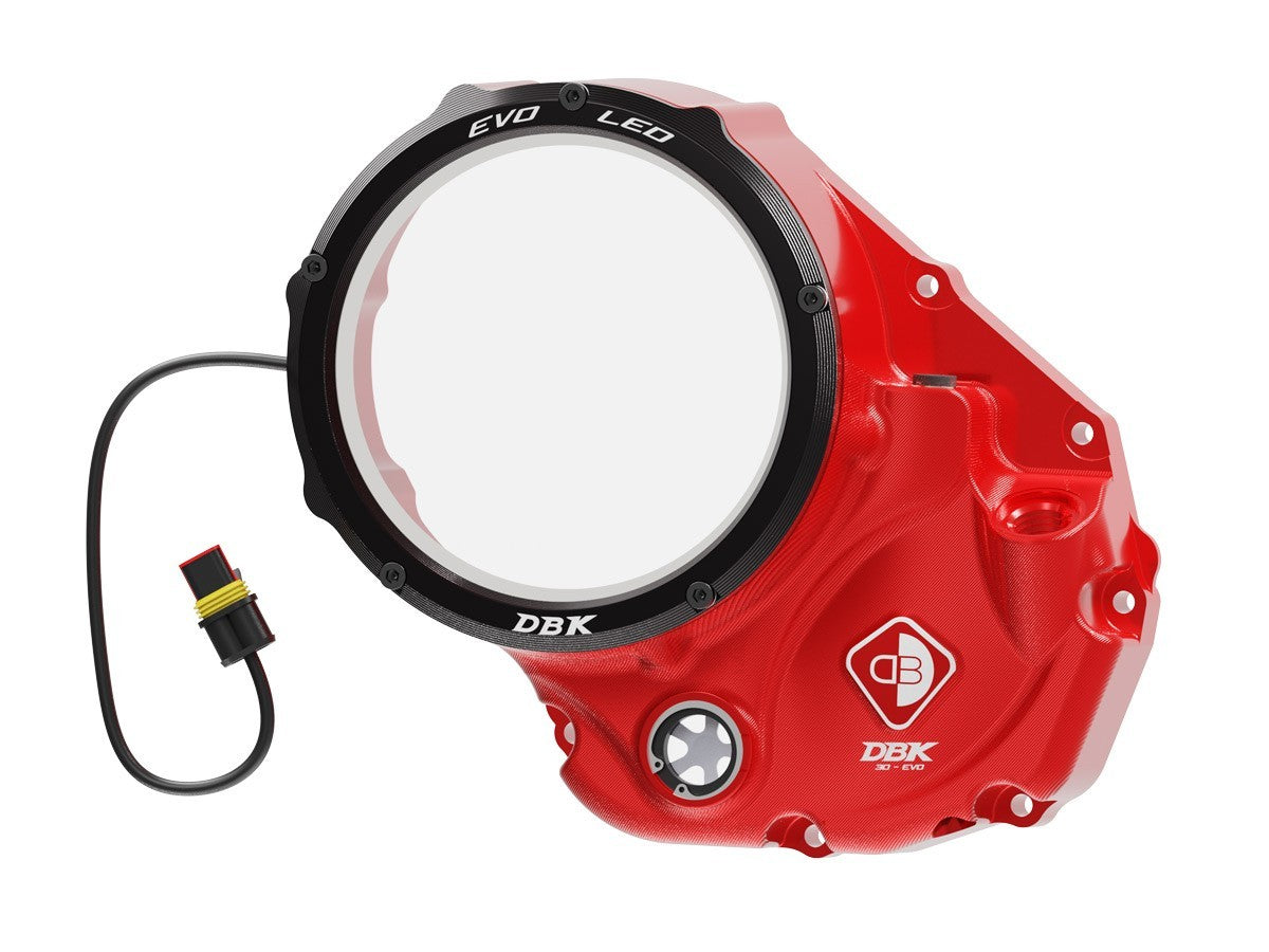 DBK DUCABIKE CCDVL10 Ducati Clear Clutch Cover "Evo LED" – Accessories in the Motodeal Motorcycle Aftermarket Accessories and Parts Online Shop
