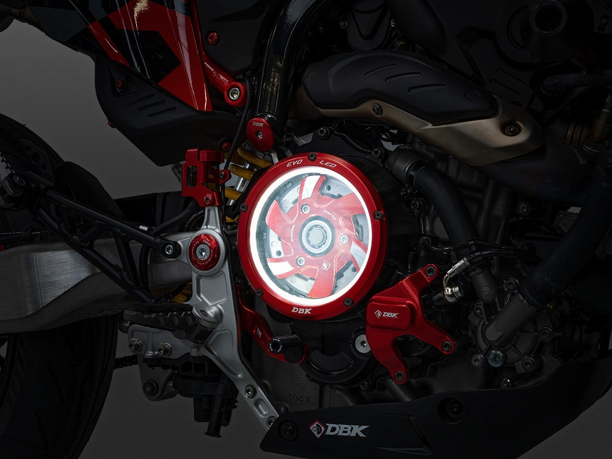 DBK DUCABIKE CCDVL15 Ducati Hypermotard 698 Mono (2024+ ) Clear Clutch Cover "3D Evo LED" – Accessories in the Motodeal Motorcycle Aftermarket Accessories and Parts Online Shop