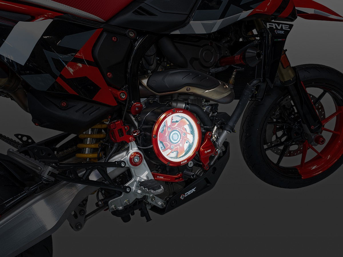 DBK DUCABIKE CCDVL15 Ducati Hypermotard 698 Mono (2024+ ) Clear Clutch Cover "3D Evo LED" – Accessories in the Motodeal Motorcycle Aftermarket Accessories and Parts Online Shop