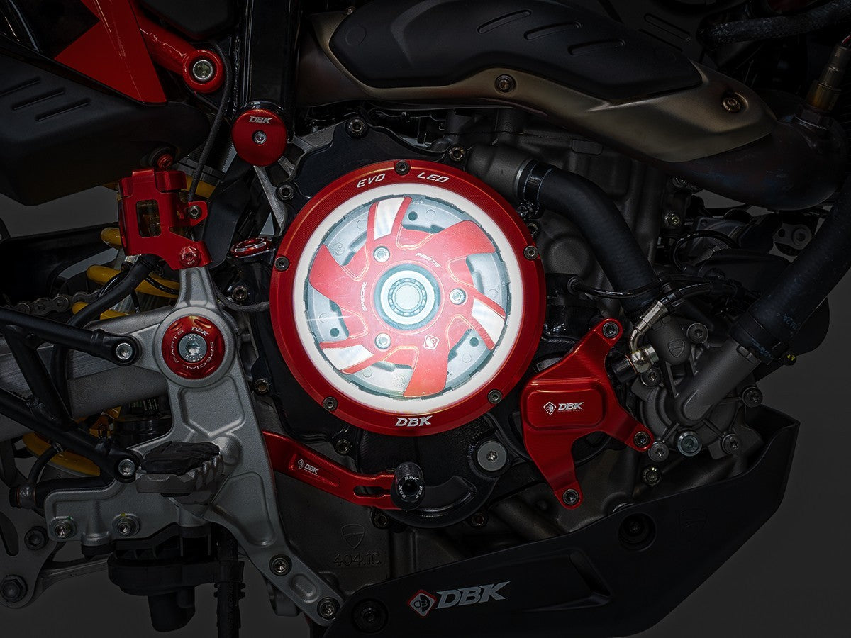 DBK DUCABIKE CCDVL15 Ducati Hypermotard 698 Mono (2024+ ) Clear Clutch Cover "3D Evo LED" – Accessories in the Motodeal Motorcycle Aftermarket Accessories and Parts Online Shop