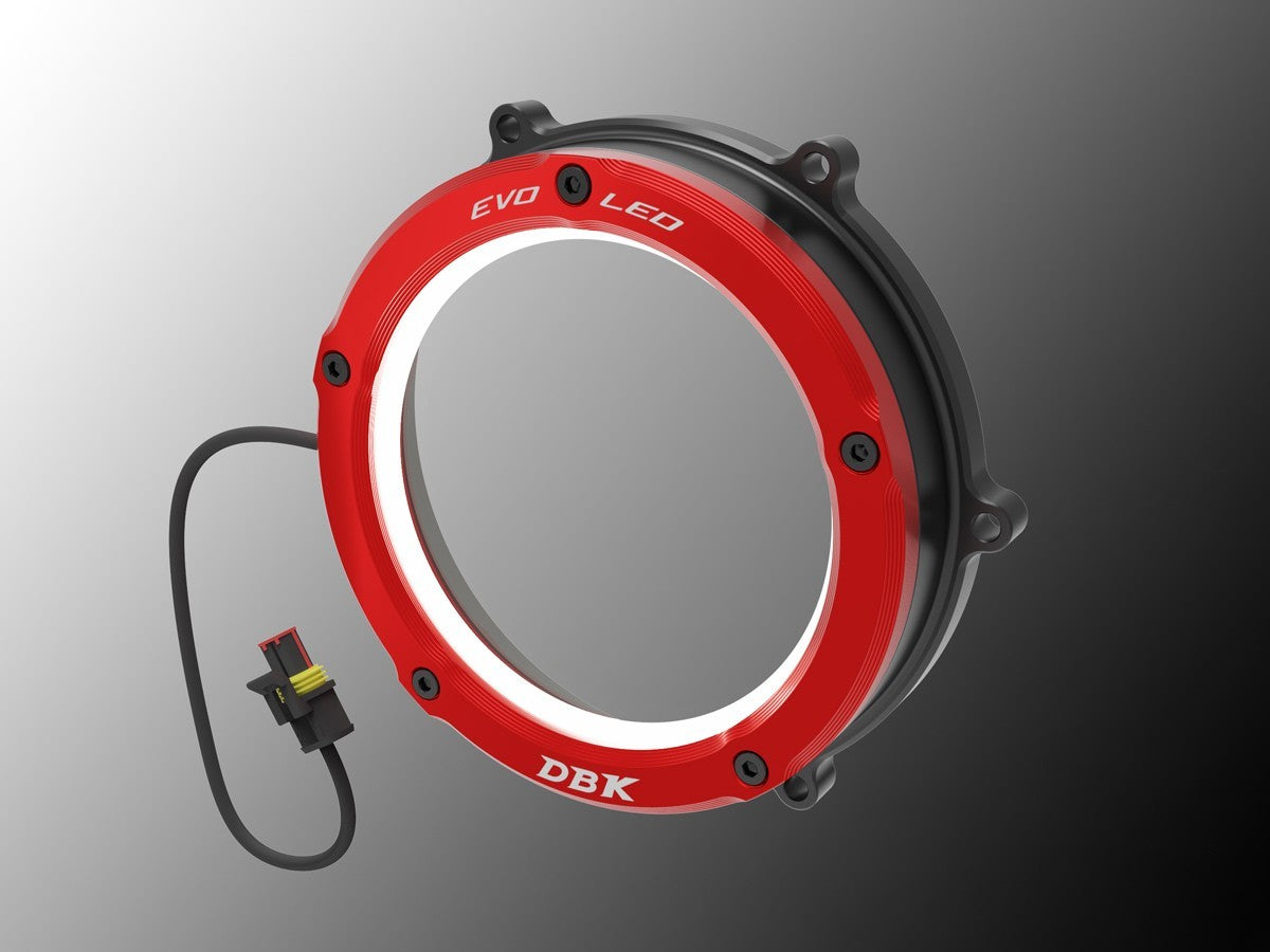 DBK / DUCABIKE CCV4L01 Ducati Evo LED Clear Cutch Cover – Accessories in the Motodeal Motorcycle Aftermarket Accessories and Parts Online Shop