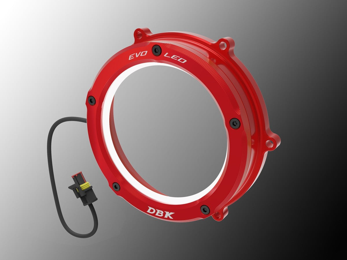 DBK / DUCABIKE CCV4L01 Ducati Evo LED Clear Cutch Cover – Accessories in the Motodeal Motorcycle Aftermarket Accessories and Parts Online Shop