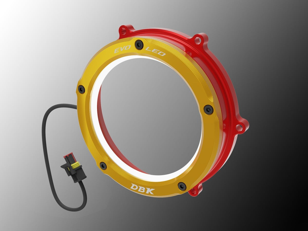 DBK / DUCABIKE CCV4L01 Ducati Evo LED Clear Cutch Cover – Accessories in the Motodeal Motorcycle Aftermarket Accessories and Parts Online Shop