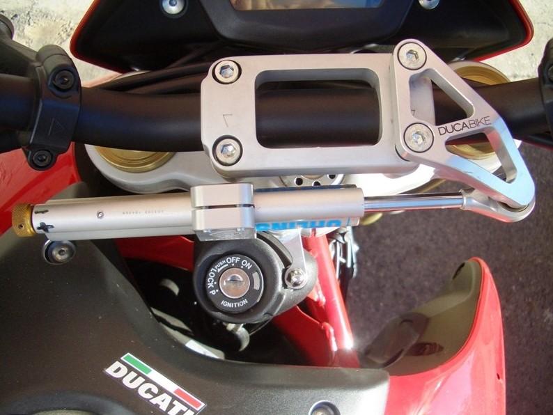 Ducati Hypermotard 1100 OHLINS Steering Damper + DBK / DUCABIKE Mounting Kit – Accessories in the Motodeal Motorcycle Aftermarket Accessories and Parts Online Shop
