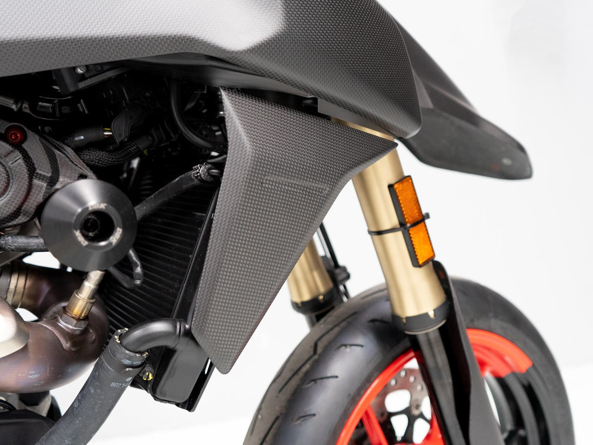 CRB154O - DUCABIKE Ducati Hypermotard 698 Mono / RVE (2024+) Carbon Radiator Covers – Accessories in the Motodeal Motorcycle Aftermarket Accessories and Parts Online Shop