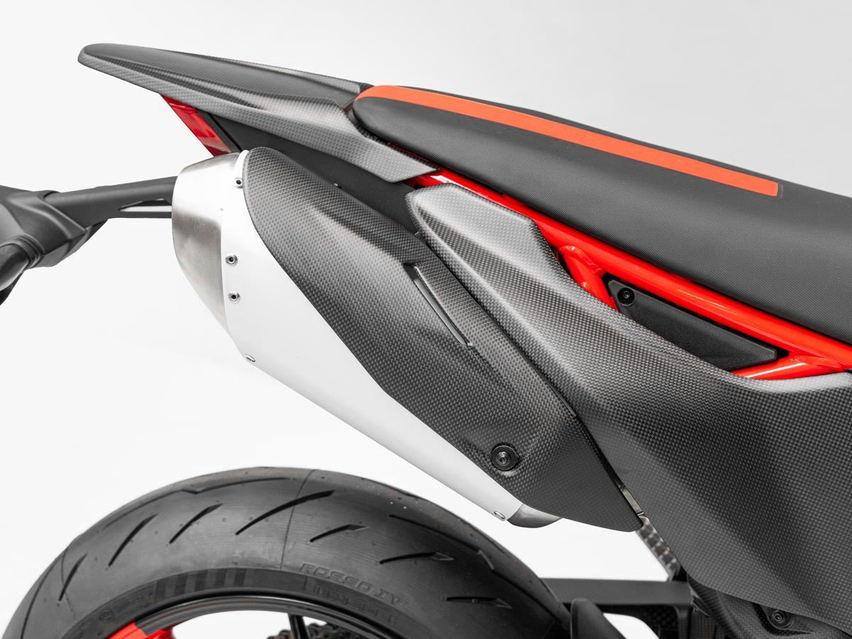 CRB162 - DUCABIKE Ducati Hypermotard 698 Mono (2024+) Carbon Exhaust Top Guards – Accessories in the Motodeal Motorcycle Aftermarket Accessories and Parts Online Shop