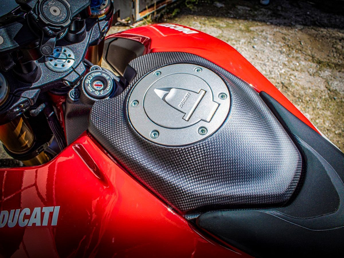 DBK DUCABIKE CRB192 Ducati Hypermotard 950 (2019+) Carbon Tank Cover – Accessories in the Motodeal Motorcycle Aftermarket Accessories and Parts Online Shop