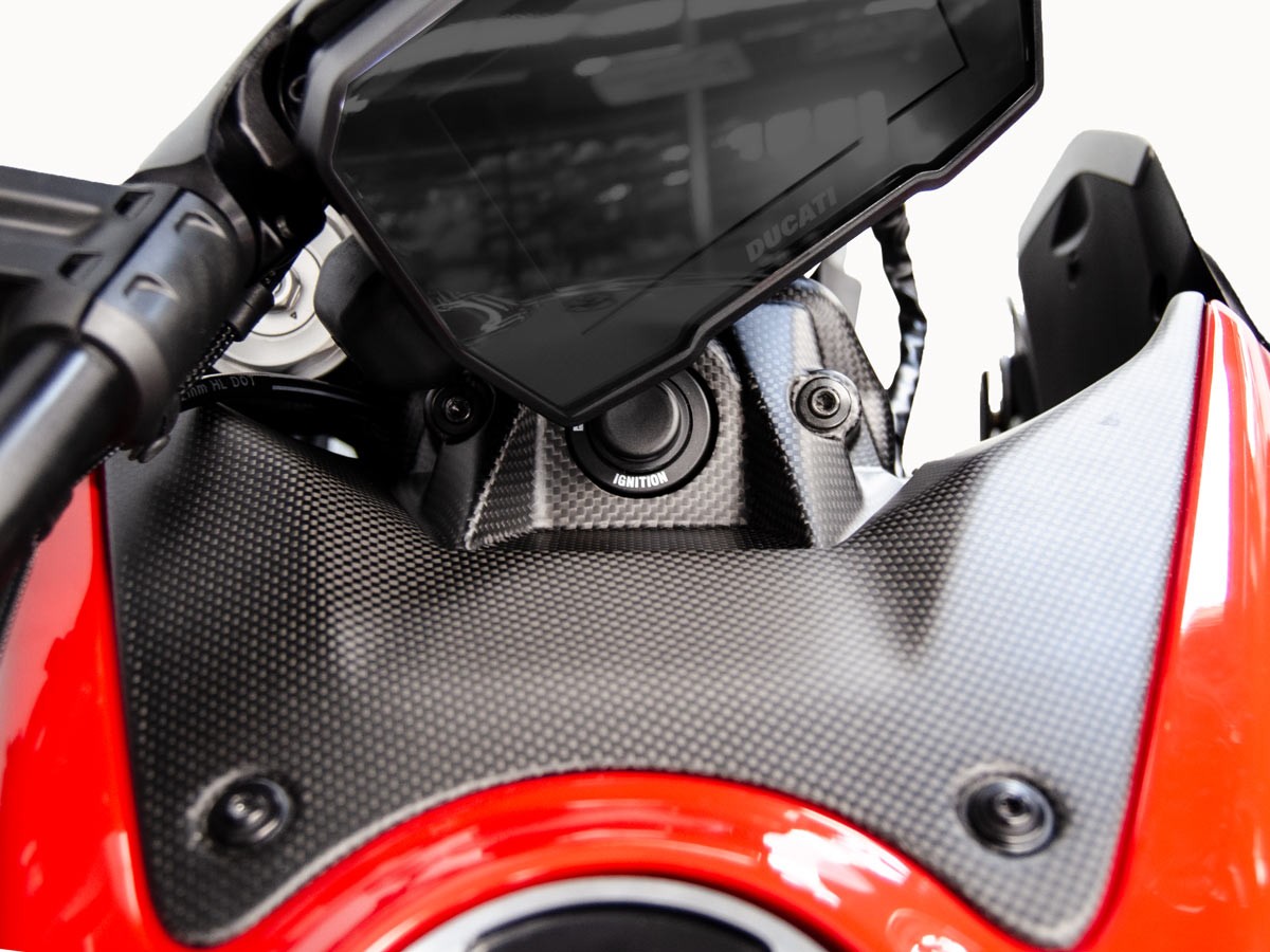 CRB78O - DUCABIKE Ducati Diavel V4 (2023+) Carbon Ignition Switch Cover – Accessories in the Motodeal Motorcycle Aftermarket Accessories and Parts Online Shop