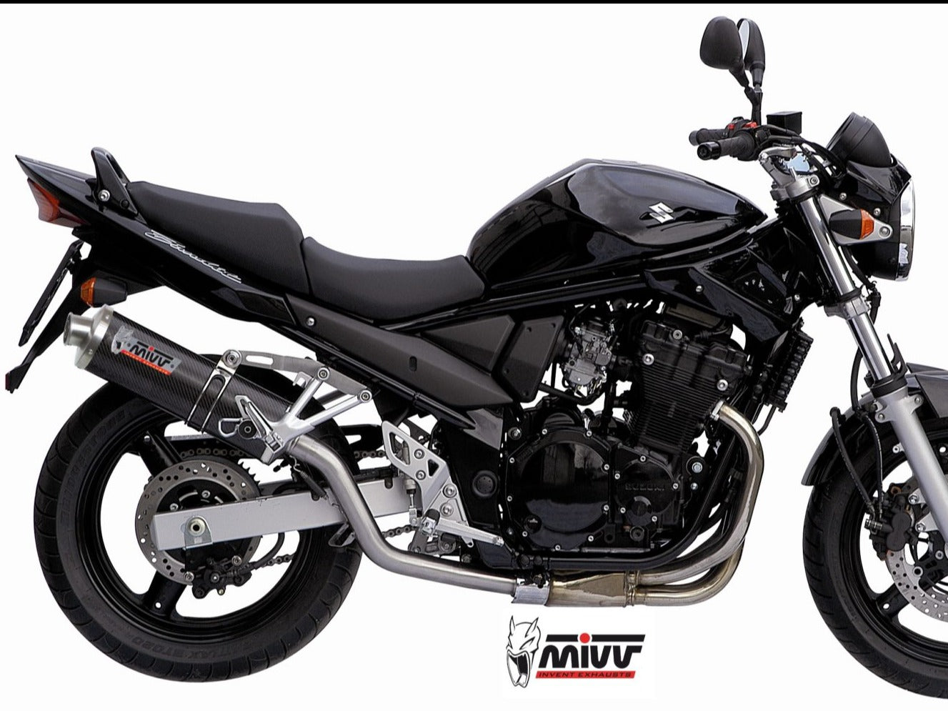 MIVV AS.017 SUZUKI GSF 650 Bandit ( 2005 - 06 ) Slip-on High Exhaust "Oval" (carbon; approved) – Accessories in the 2WheelsHero Motorcycle Aftermarket Accessories and Parts Online Shop