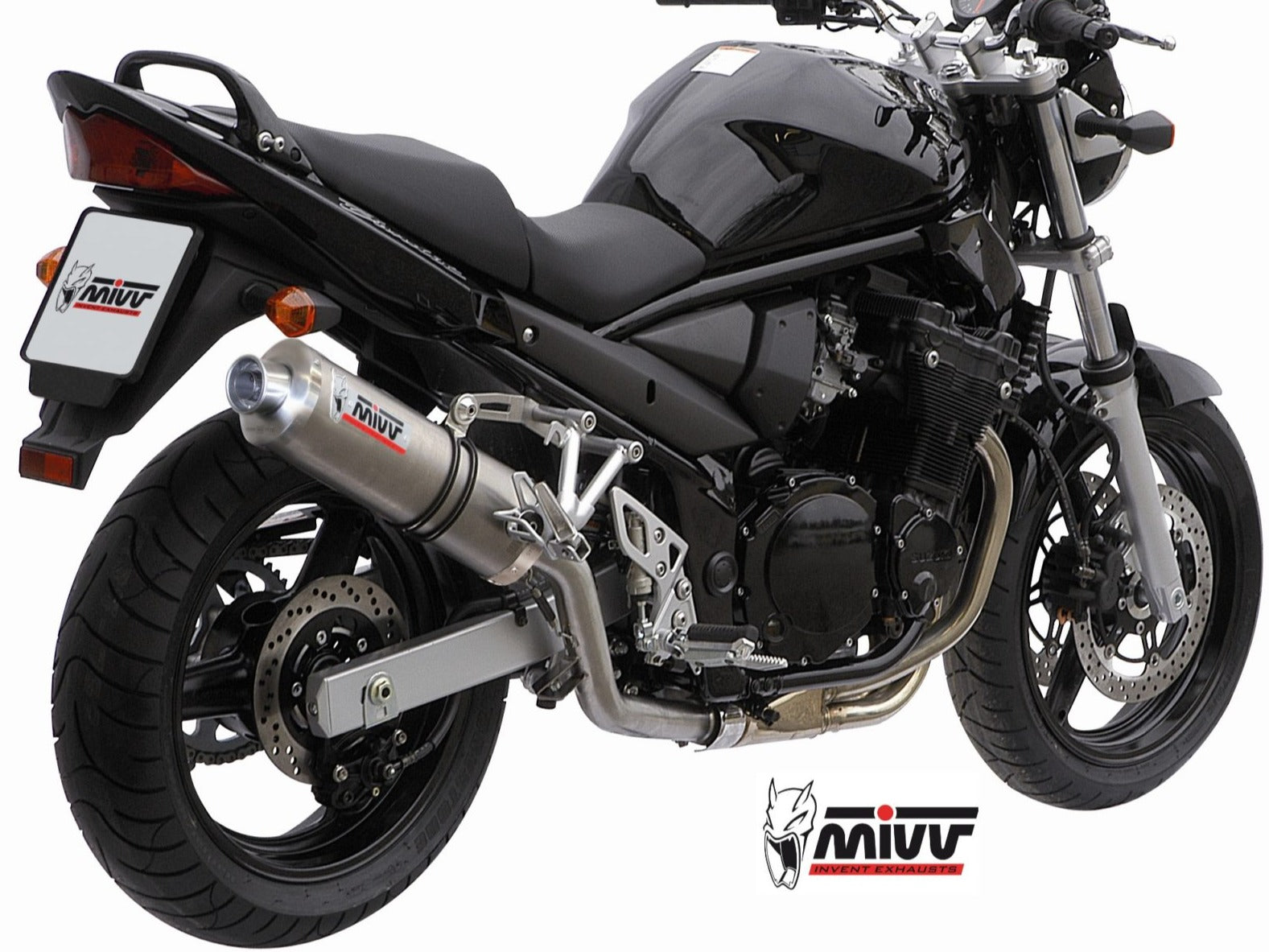 MIVV AS.017 SUZUKI GSF 650 Bandit ( 2005 - 06 ) Slip-on High Exhaust "Oval" (stainless steel; approved) – Accessories in the 2WheelsHero Motorcycle Aftermarket Accessories and Parts Online Shop