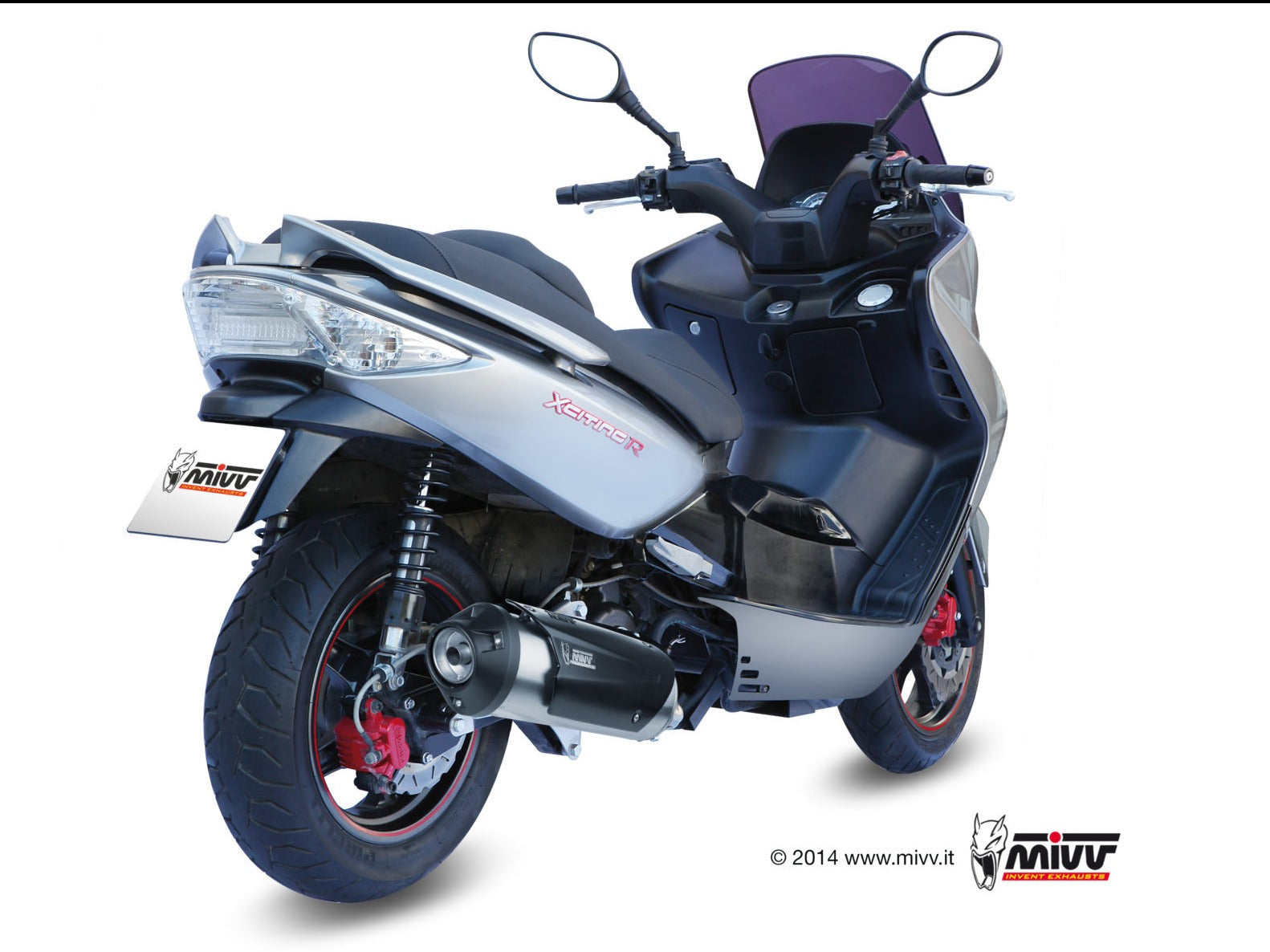 MIVV C.KY.0013 KYMCO XCITING 250 / 300 ( 2006 / 14 ) Full System Exhaust "Urban" (stainless steel; not approved) – Accessories in the 2WheelsHero Motorcycle Aftermarket Accessories and Parts Online Shop