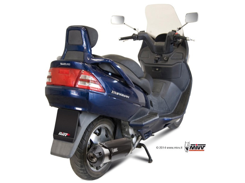 MIVV C.SU.0011 SUZUKI BURGMAN 400 ( 1999 / 2002 ) Full System Exhaust "Urban" (stainless steel; not approved) – Accessories in the 2WheelsHero Motorcycle Aftermarket Accessories and Parts Online Shop