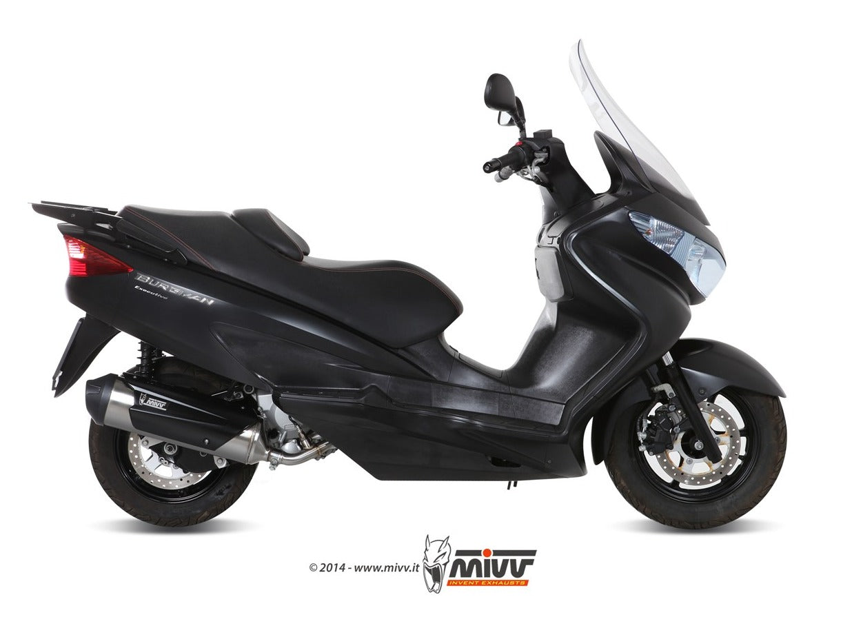 MIVV C.SU.0012 SUZUKI BURGMAN 200 ( 2007 / 15 ) Full System Exhaust "Urban" (stainless steel; not approved) – Accessories in the 2WheelsHero Motorcycle Aftermarket Accessories and Parts Online Shop
