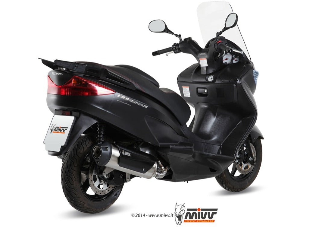 MIVV C.SU.0012 SUZUKI BURGMAN 200 ( 2007 / 15 ) Full System Exhaust "Urban" (stainless steel; not approved) – Accessories in the 2WheelsHero Motorcycle Aftermarket Accessories and Parts Online Shop