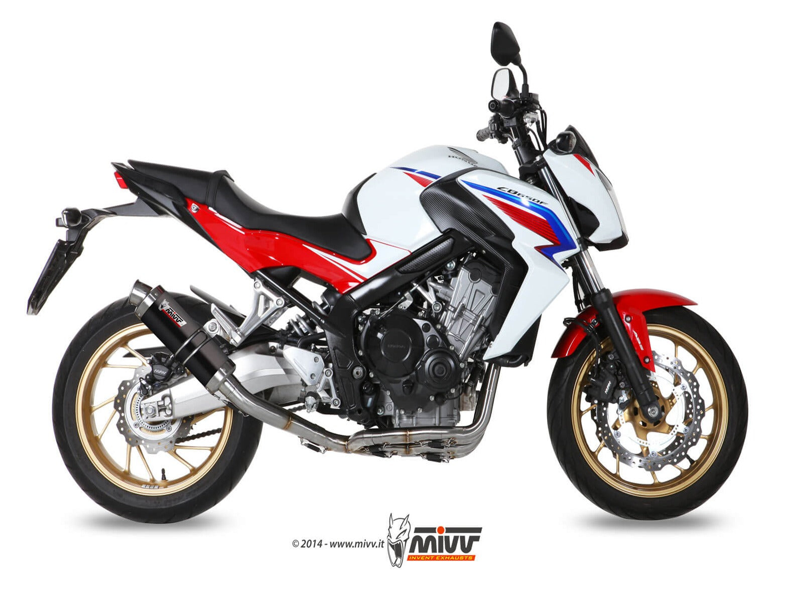 MIVV H.055 HONDA CB 650 F ( 2014 / 18 ) Full System Exhaust "GP" (black; approved) – Accessories in the 2WheelsHero Motorcycle Aftermarket Accessories and Parts Online Shop