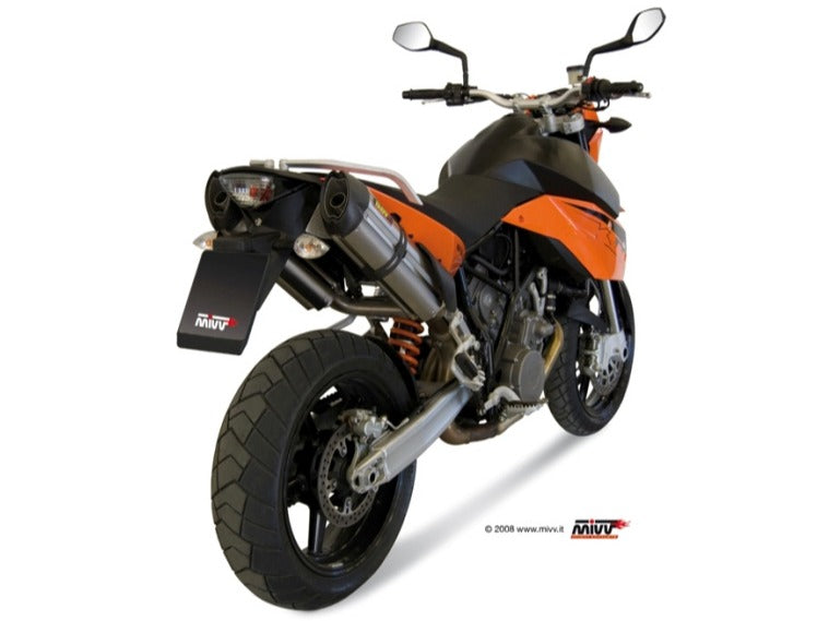 MIVV KT.005 KTM 990 SUPERMOTO R / LC8 950 SUPERMOTO R ( 2005 / 13 ) Dual Bolt-on Exhaust "Suono" ( stainless steel; approved) – Accessories in the 2WheelsHero Motorcycle Aftermarket Accessories and Parts Online Shop