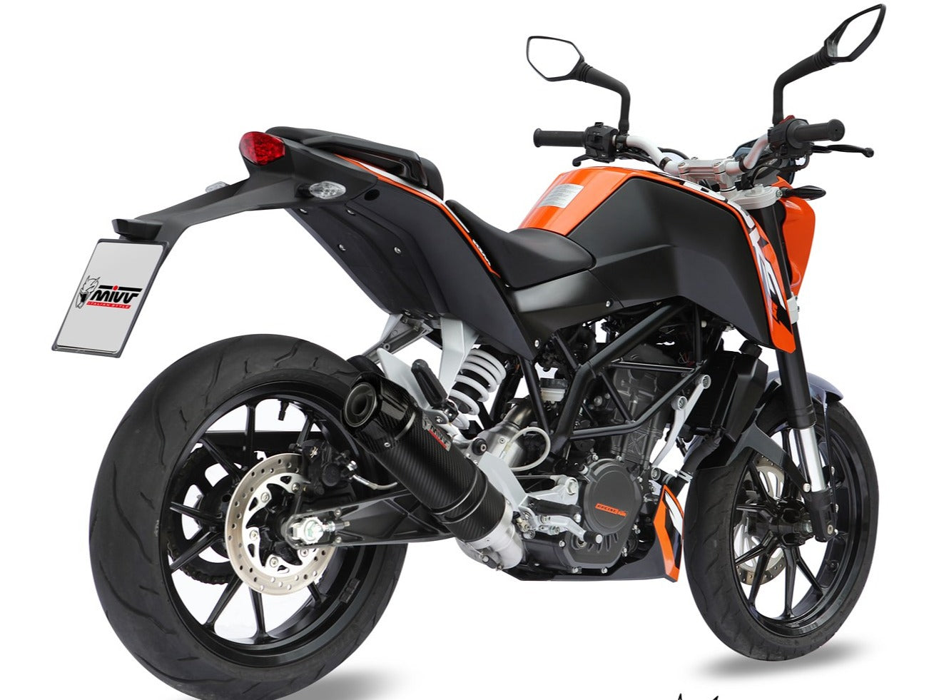 MIVV KT.009 KTM 125 / 200 DUKE ( 2011 / 16 ) Full System Exhaust "GP" ( carbon + cap; approved) – Accessories in the 2WheelsHero Motorcycle Aftermarket Accessories and Parts Online Shop