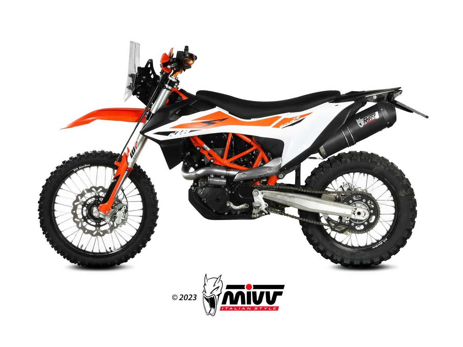 MIVV KT.023 KTM 690 Enduro R / SMC R (2019+) Slip-on Exhaust "Oval" (black + carbon cap; approved) – Accessories in the 2WheelsHero Motorcycle Aftermarket Accessories and Parts Online Shop