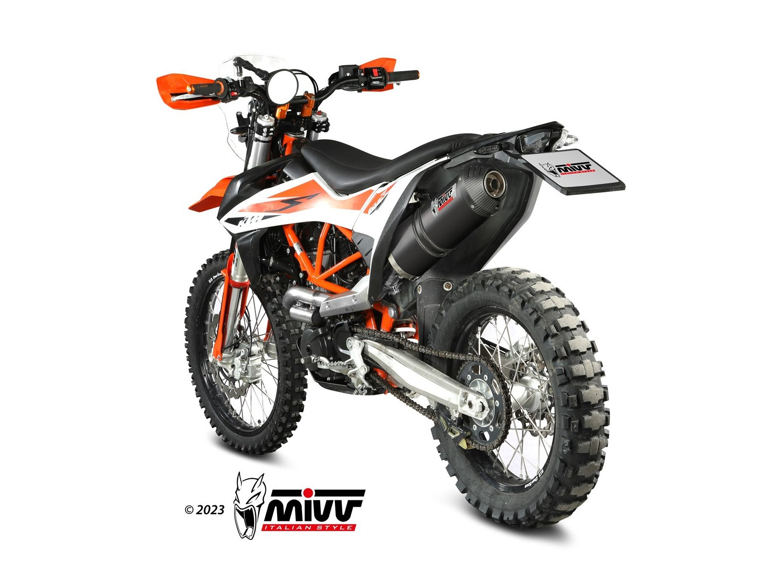 MIVV KT.023 KTM 690 Enduro R / SMC R (2019+) Slip-on Exhaust "Oval" (black + carbon cap; approved) – Accessories in the 2WheelsHero Motorcycle Aftermarket Accessories and Parts Online Shop