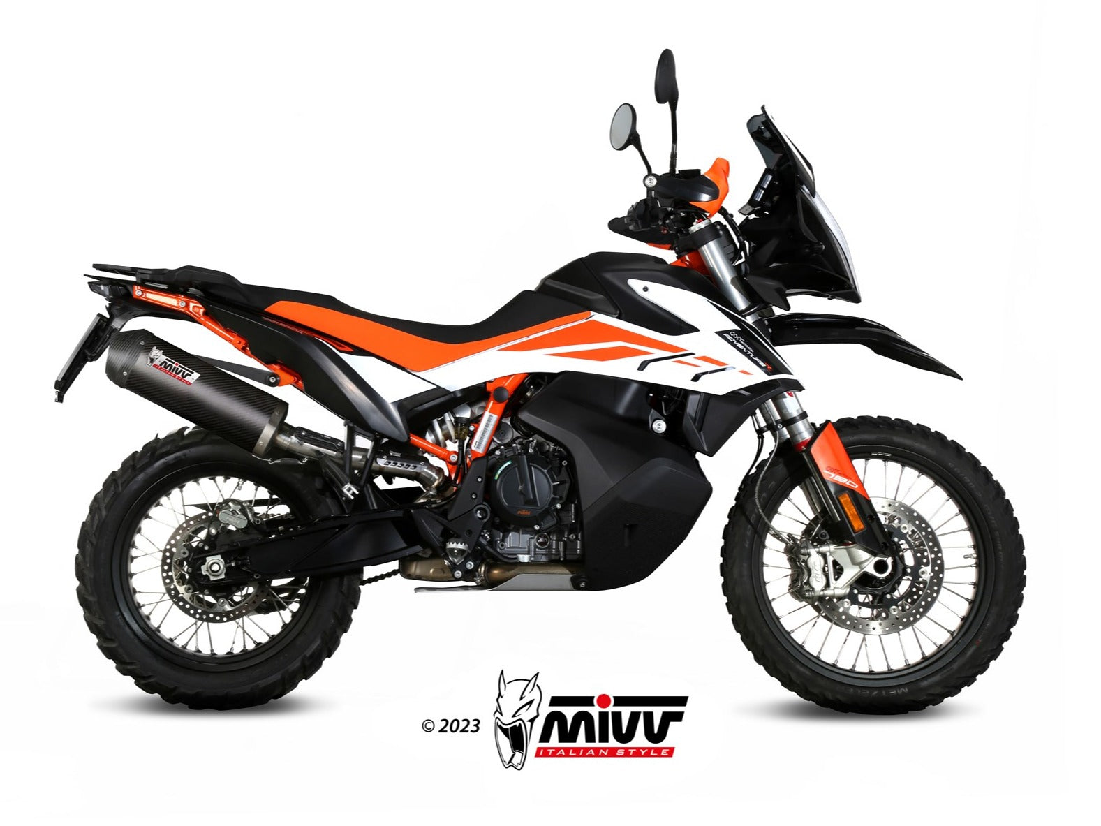 MIVV KT.021 KTM 790 / 890 ADVENTURE / R / SMT ( 2019+ ) Slip-on Exhaust "Oval" ( carbon + cap; approved) – Accessories in the 2WheelsHero Motorcycle Aftermarket Accessories and Parts Online Shop
