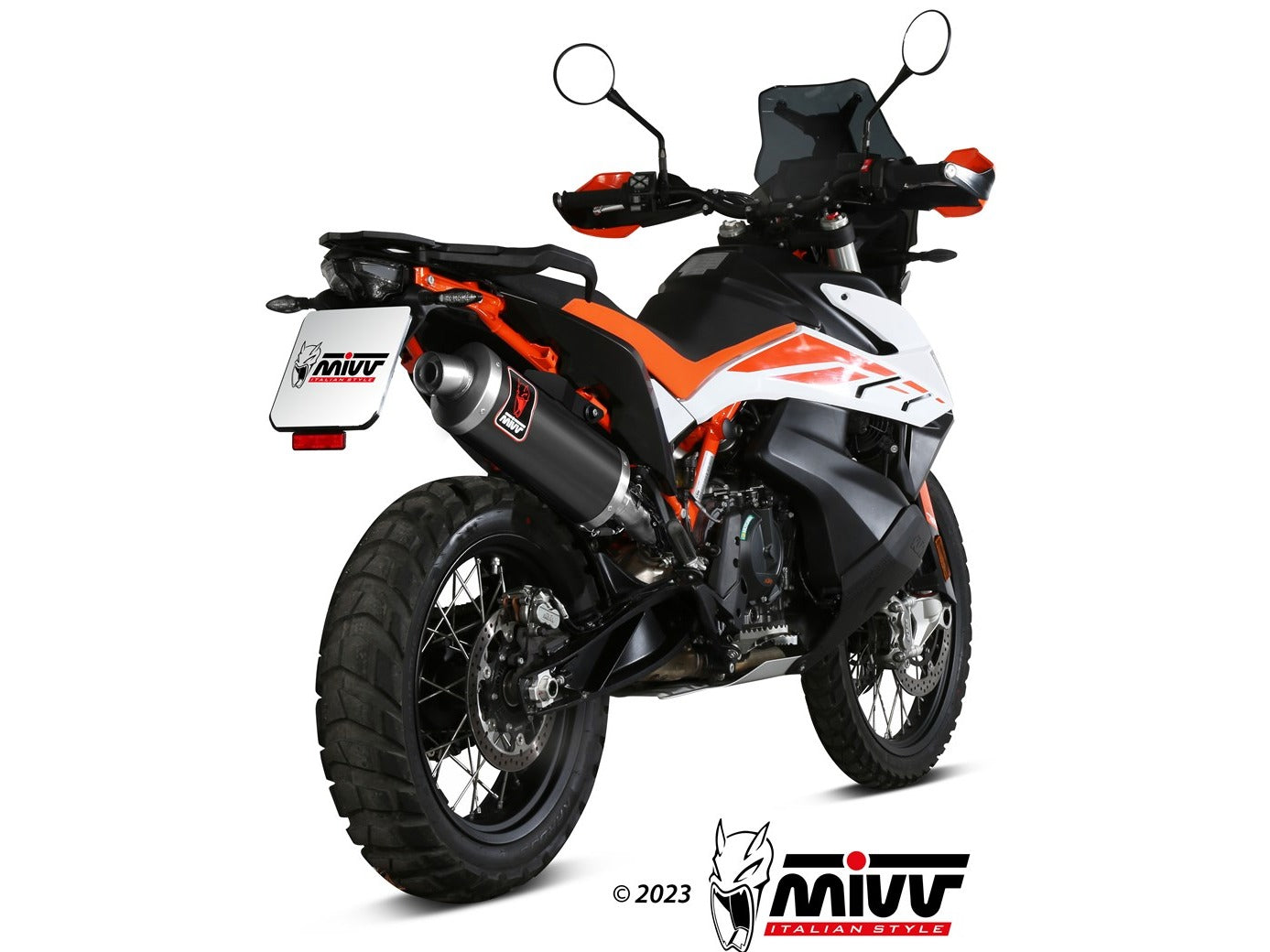 MIVV KT.021 KTM 790 / 890 ADVENTURE / R ( 2019+ ) Slip-on Exhaust "Dakar" ( black; approved) – Accessories in the 2WheelsHero Motorcycle Aftermarket Accessories and Parts Online Shop