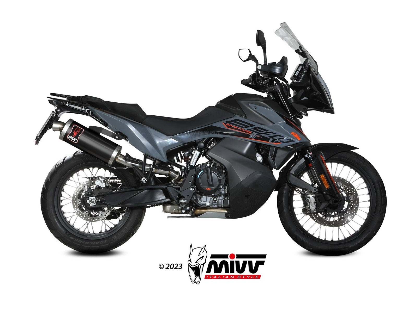 MIVV KT.021 KTM 790 / 890 ADVENTURE / R ( 2019+ ) Slip-on Exhaust "Dakar" ( black; approved) – Accessories in the 2WheelsHero Motorcycle Aftermarket Accessories and Parts Online Shop