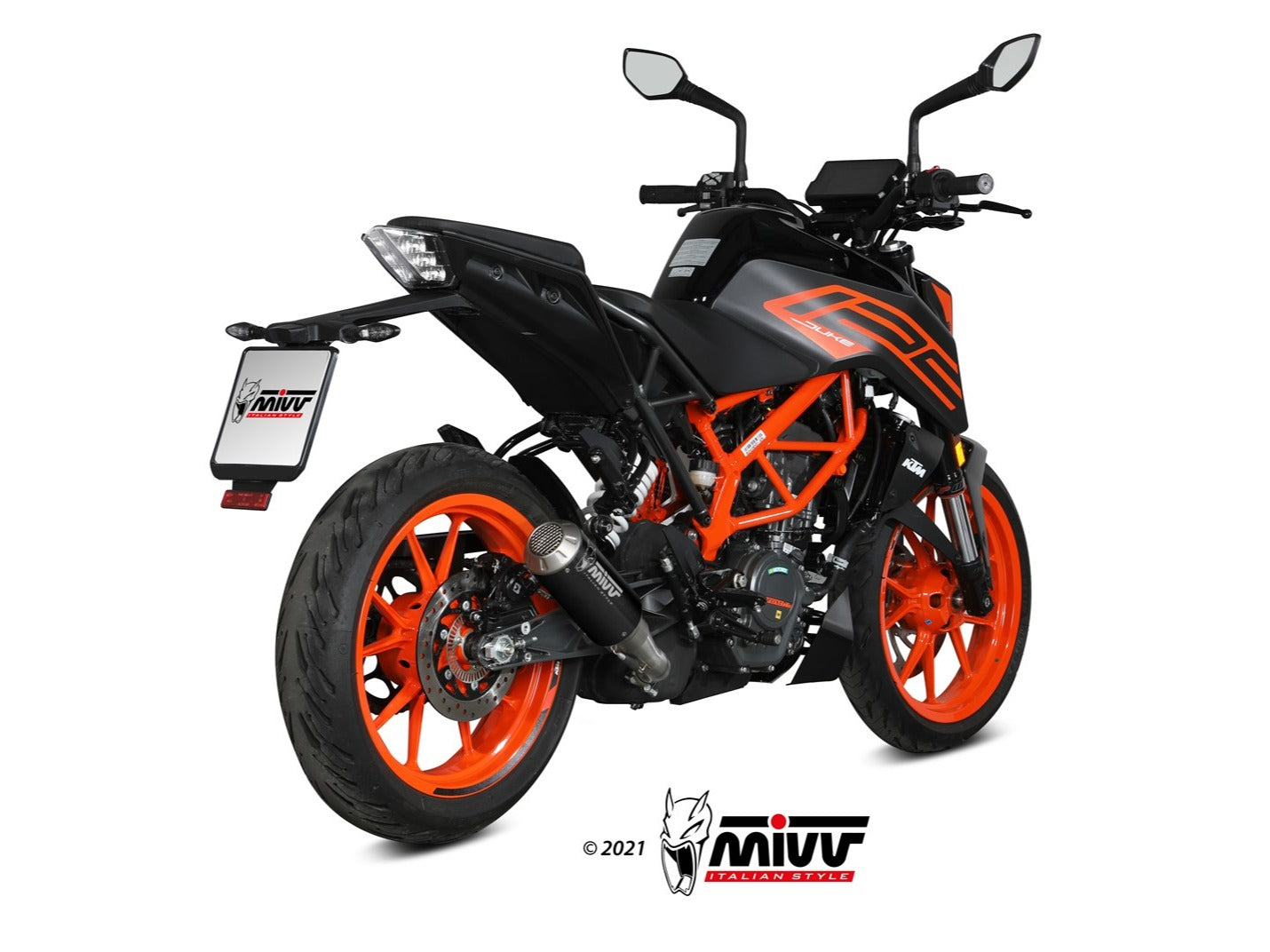 MIVV KT.025 KTM 125 / 390 DUKE ( 2021 / 23 ) Slip-on Exhaust "MK3" ( black; not approved) – Accessories in the 2WheelsHero Motorcycle Aftermarket Accessories and Parts Online Shop